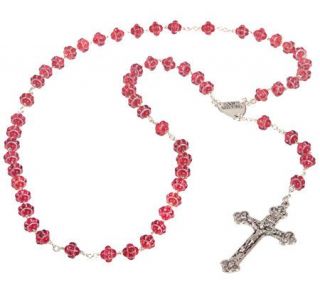 Vatican Red Murano Glass Beads Blessed Rosary —