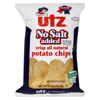 Utz No Salt Added Potato Chips 10 oz