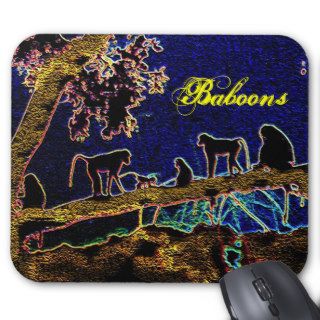 Baboon on Tree Junglewalk,com Mouse Mats