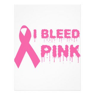 I Bleed Pink   Breast Cancer Awareness Ribbon Flyer