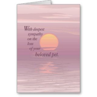 2620 Sunrise Pet Sympathy Greeting Card