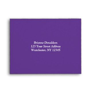 Purple, Black, White Damask A2 Envelope for RSVPs