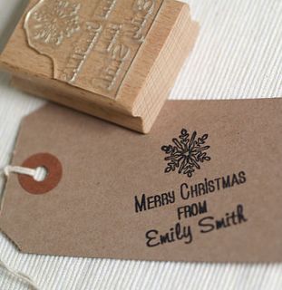 christmas snowflake rubber stamp by pretty rubber stamps
