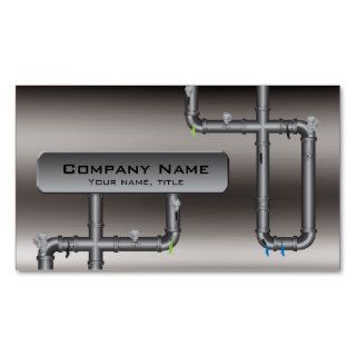 Metal Tubing Design Plumber Profile Card Business Card Template