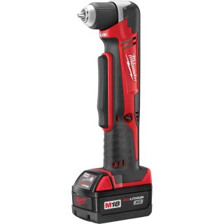 Milwaukee M18 Cordless Right Angle Drill Kit — M18 XC Lithium-Ion Battery, Charger and Case, Model# 2615-21  Cordless Drills