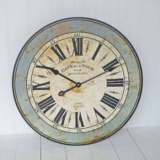 large french cafe wall clock by marquis & dawe