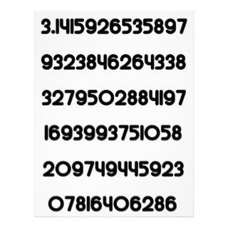 Value of Pi Pie 3.14159 Mathematical Constant π Customized Letterhead