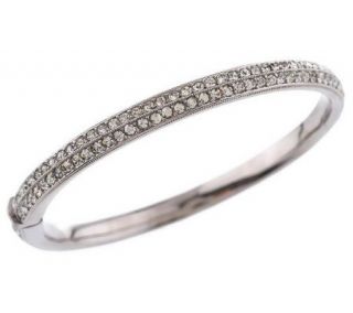 Nadri Pave Style Hinged Bangle Bracelet —