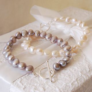 freshwater pearl and sterling silver bracelet by highland angel
