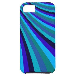 Cool Blue Gray Rainbow Slide Stripes Pattern iPhone 5 Case
