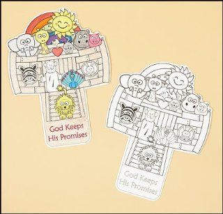 Youth Kids Color Your Own Noah's Ark God Keeps His Promises Religious Sunday School Arts & Crafts Activity Toys & Games