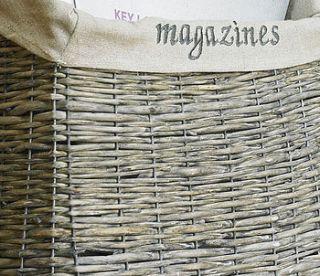 hanging wall country wicker magazine basket by dibor