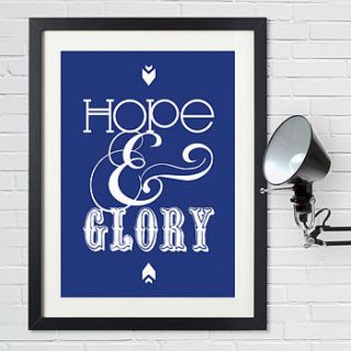 personalised british 'hope and glory' print by rosie may creative