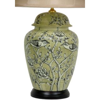 Oriental Furniture Birds and Flowers Table Lamp