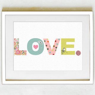 limited edition 'love' print by hello monkey