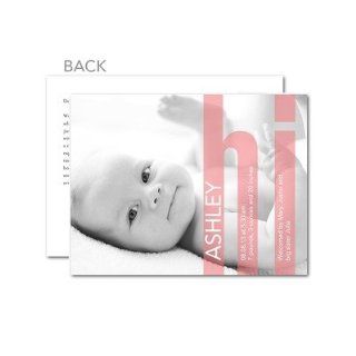 Birth Announcements   Baby's Big Hi Medium Pink Birth Announcement Postcards Health & Personal Care