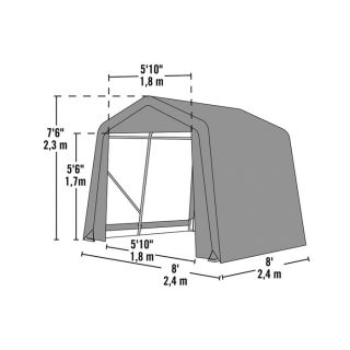 ShelterLogic Ultra Shed — Peak Style, 8Ft.L x 8Ft.W x 7Ft.6In.H. Model# 71802  House Style Instant Garages