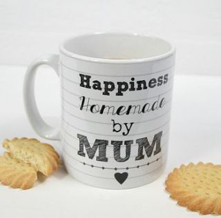 'happiness homemade by mum' mug by tilliemint loves