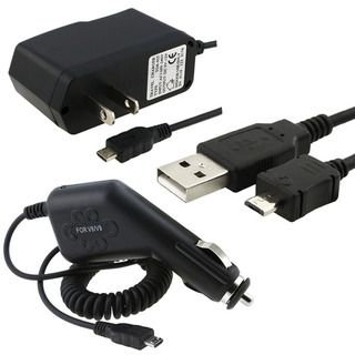 3 piece Micro USB Charger/ Data Cable Set for Samsung Freeform II Eforcity Cell Phone Chargers