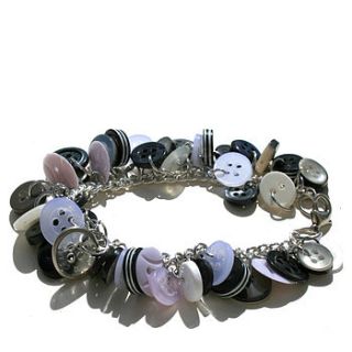 monochrome button bracelet by handmade by hayley