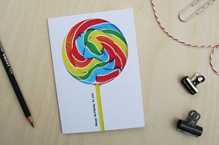 'happy birthday' lollipop card by nancy & betty studio