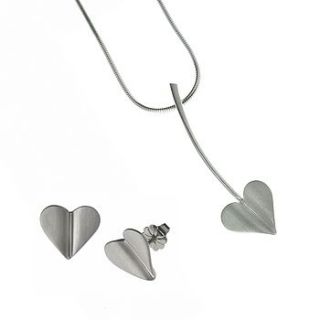 'love grows' silver heart jewellery set by louise mary designs