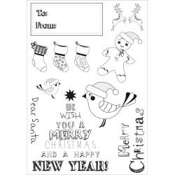 Santa's List Clear Stamps   Clear & Cling Stamps