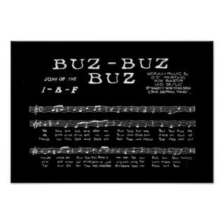 BUZ BUZ Song of the IBF ~ International Bar Flies Poster