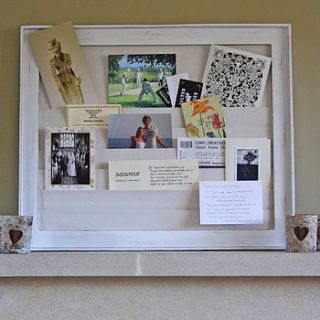 wooden notice board with pockets by the wedding of my dreams