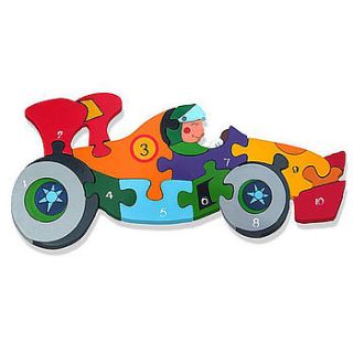 number racing car jigsaw puzzle by edition design shop