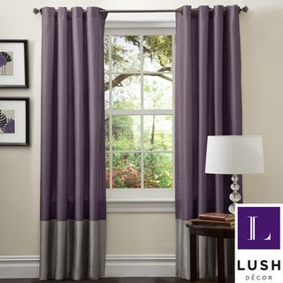 Lush Decor Prima Grey/ Purple 84 inch Curtain Panels (Set of 2) Lush Decor Curtains