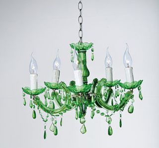 green baroque style chandelier by i love retro