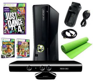 Xbox 360 Slim 4GB Kinect Bundle with Just Dance4 and More —