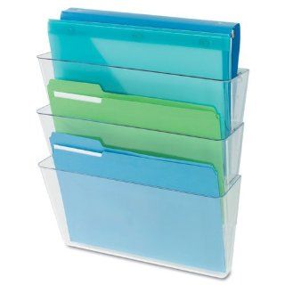 Universal   3 Pocket Wall File Starter Set, Letter, Clear   Sold As 1 Set   Expandable system lets you customize your wall filing system. 
