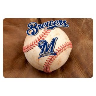Milwaukee Brewers Baseball Pet Bowl Mat L