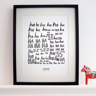 'laughter is the best medicine' print by karin Åkesson