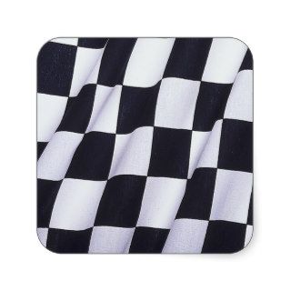 Checkered flag square sticker