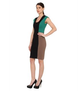 Rachel Roy Color Block Dress Emerald/Black/Nomadic Beige