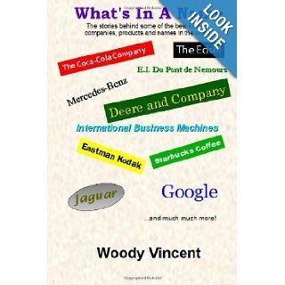 What's In A Name The stories behind some of the best known companies, products and names in the world Woody Vincent 9781468024739 Books