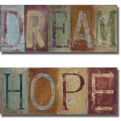 Patricia Pinto 'Dream and Hope' 2 piece Canvas Art Set Canvas
