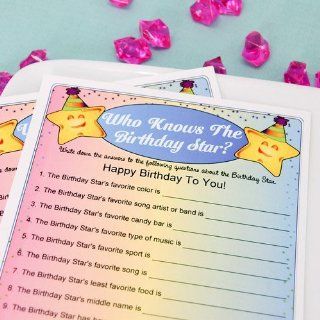 Personalized "Who Knows the Birthday Star?" Game Health & Personal Care