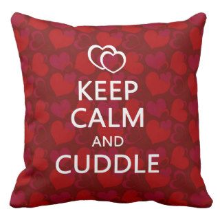 Keep Calm and Cuddle Throw Pillow