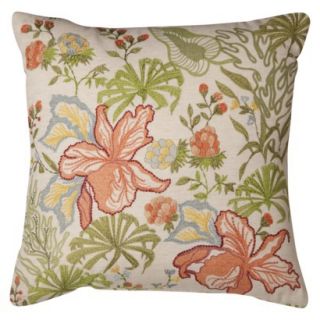 Threshold™ Embroidered Floral Toss Pillow   Mult