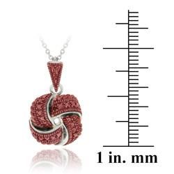 DB Designs Rose Gold over Silver Champagne Diamond Love Knot Necklace DB Designs Diamond Necklaces