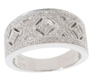 AffinityDiamond Sterling 1/5 ct tw Open Work Band Ring —