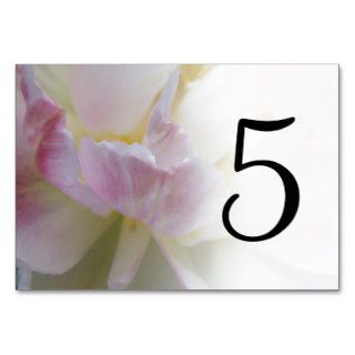 Fancy Pink Tulip Table Numbers Table Card
