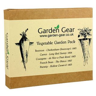 vegetable garden seed pack by garden gear
