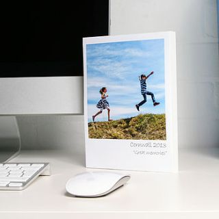 polaroid desk frame with personalised caption by ta dah wall art