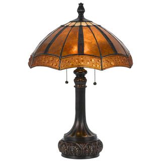 Cal Lighting Mica Tiffany 2 light Oiled Bronze Table Lamp Tiffany Style