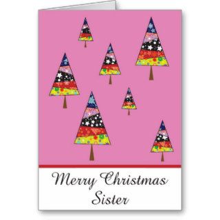 Sister christmas greeting card